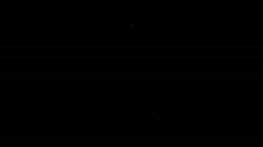 Siyah arka planda izole edilmiş boru temizleme ikonu için tahta saplı beyaz çizgili kauçuk pompa. Tuvalet pompası. 4K Video hareketli grafik canlandırması