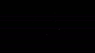 Siyah arkaplanda izole edilmiş pencere simgesi için beyaz çizgi temizleme servisi. Silecek, kazıyıcı, silecek. 4K Video hareketli grafik canlandırması