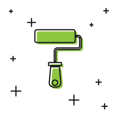 Beyaz arkaplanda siyah boya fırça ikonu izole edildi. Vektör.