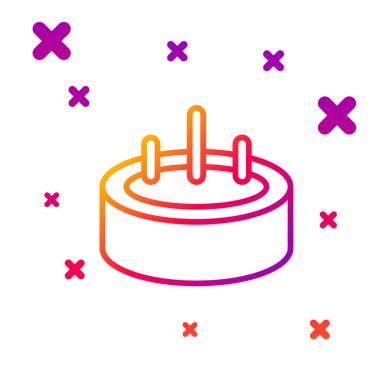 Beyaz arka planda izole edilmiş merdiven ikonu olan renkli yüzme havuzu. Kademeli rastgele dinamik şekiller. Vektör.