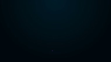 Parlayan neon çizgisi saç fırçası simgesi siyah arkaplanda izole edildi. Taraklı saç işareti. Berber sembolü. 4K Video hareketli grafik canlandırması