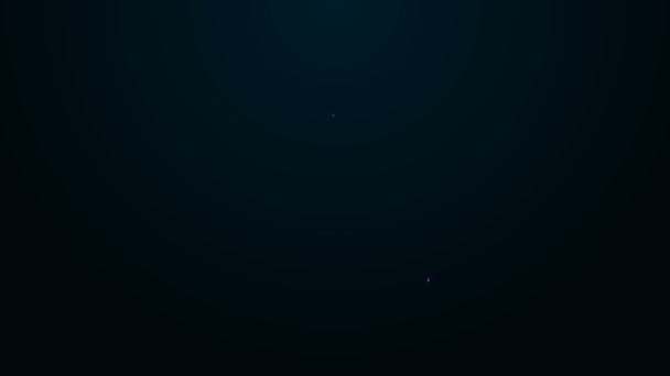 Светящаяся неоновая линия Иконка Ароматной свечи выделена на черном фоне. Видеографическая анимация 4K — стоковое видео
