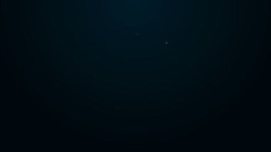 Parlayan neon hattı tımar salonu fiyat listesi simgesi siyah arkaplanda izole edildi. 4K Video hareketli grafik canlandırması