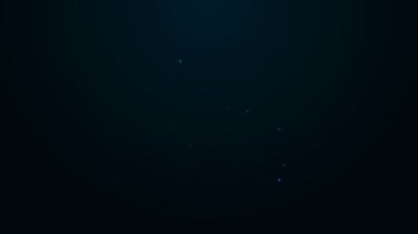 Parlayan neon hattı web sitesi, borsa büyüme grafikleri ve kara arka planda izole edilmiş para ikonu. Ekranda ok grafikleri olan bir monitör. 4K Video hareketli grafik canlandırması