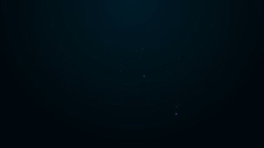 Parlayan neon hattı online açık artırma simgesi siyah arkaplanda izole edildi. Uluslararası ticaret konsepti. Yatırım, borsa ve ticaret. 4K Video hareketli grafik canlandırması