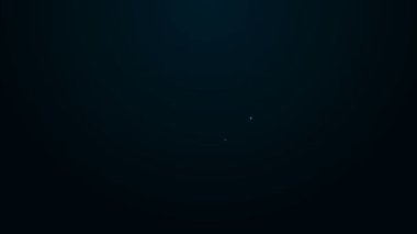 Parlayan neon hattı Bear pazar simgesi siyah arka planda izole edildi. Finansal ve borsa yatırım konsepti. 4K Video hareketli grafik canlandırması