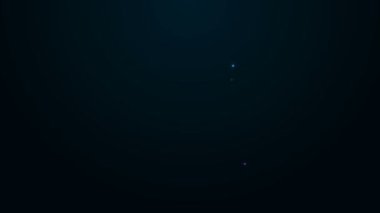 Parlayan neon hattı web sitesi, borsa büyüme grafikleri ve kara arka planda izole edilmiş para ikonu. Ekranda ok grafikleri olan bir monitör. 4K Video hareketli grafik canlandırması