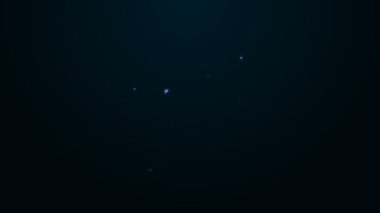 Parlayan neon hattı İş Finans Raporu simgesi siyah arkaplanda izole edildi. Denetim ve analiz, belge, plan sembolü. 4K Video hareketli grafik canlandırması