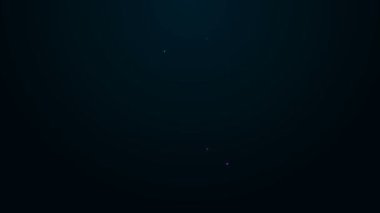 Şehir haritası yön bulma simgesinin parlayan neon hattı bilgileri siyah arkaplanda izole edildi. Mobil Uygulama Arayüzü tasarımı. Coğrafi konsept. 4K Video hareketli grafik canlandırması