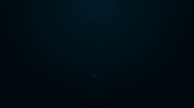 Parlayan neon hattı Alkol veya bira barı konumu simgesi siyah arkaplanda izole edildi. İçki, bar, kulüp ve barın sembolü. 4K Video hareketli grafik canlandırması