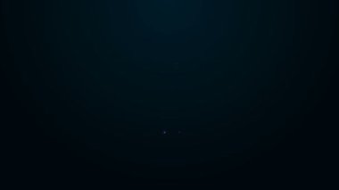 Parlayan neon hattı Alkol veya bira barı konumu simgesi siyah arkaplanda izole edildi. İçki, bar, kulüp ve barın sembolü. 4K Video hareketli grafik canlandırması