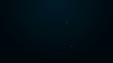 Siyah arkaplanda izole edilmiş parlayan neon çizgisi ya da planlama simgesi yapmak için. 4K Video hareketli grafik canlandırması