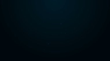 Parlayan neon hattı dolar bitkisi simgesi siyah arkaplanda izole edildi. İş yatırımı büyüme konsepti. Para tasarrufu ve yatırım. 4K Video hareketli grafik canlandırması