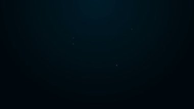 Parlayan neon hattı kredi kartı simgesi siyah arkaplanda izole edildi. Çevrimiçi ödeme. Nakit çekilmesi. Finansal operasyonlar. Alışveriş tabelası. 4K Video hareketli grafik canlandırması