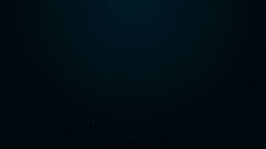 Parlayan neon hattı Para Çantası simgesi siyah arkaplanda izole edildi. Dolar ya da USD sembolü. Nakit bankacılık tabelası. 4K Video hareketli grafik canlandırması