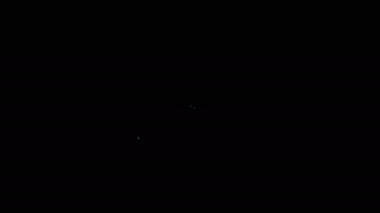 Siyah zemin üzerinde dolar sembolü olan beyaz çizgi parası. Bankacılık işareti. Para sembolü. 4K Video hareketli grafik canlandırması