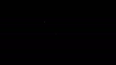 Siyah zemin üzerinde bitcoin simgesi olan beyaz çizgi kalkanı. Kripto para madenciliği, engelleme teknolojisi, güvenlik, koruma, dijital para. 4K Video hareketli grafik canlandırması