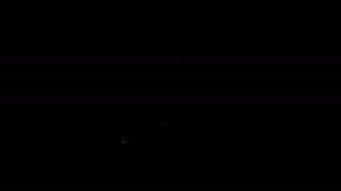 Beyaz çizgi Finansal büyüme ve avro sikkesi simgesi siyah arka planda izole edildi. Gelirleri arttırıyorum. 4K Video hareketli grafik canlandırması