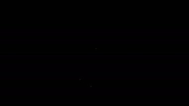 Siyah arkaplanda Yen sembolü olan beyaz çizgi parası. Bankacılık işareti. Para sembolü. 4K Video hareketli grafik canlandırması