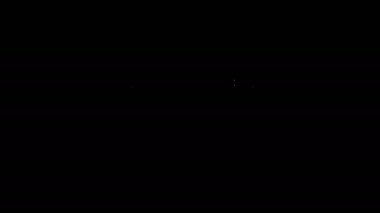 Siyah arkaplanda beyaz çizgi filtre anahtar simgesi izole edildi. Ampul filtresi gövdesini sıkmanın anahtarı. 4K Video hareketli grafik canlandırması