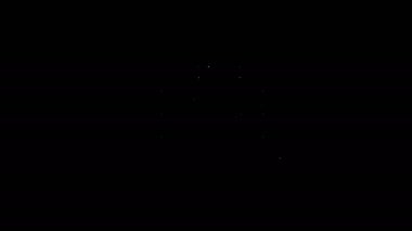 Siyah zemin üzerinde su damlası simgesi olan beyaz çizgi test tüpü. 4K Video hareketli grafik canlandırması