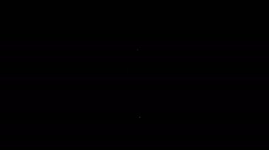 Siyah arkaplanda beyaz çizgi anahtarı simgesi izole edildi. 4K Video hareketli grafik canlandırması