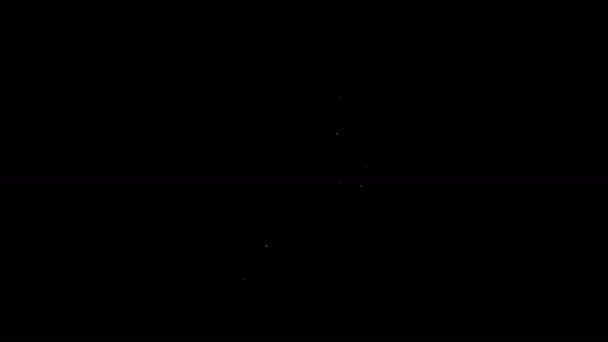 Bílá čára Dolar rostlina ikona izolované na černém pozadí. Koncept růstu obchodních investic. Úspory peněz a investice. Grafická animace pohybu videa 4K — Stock video