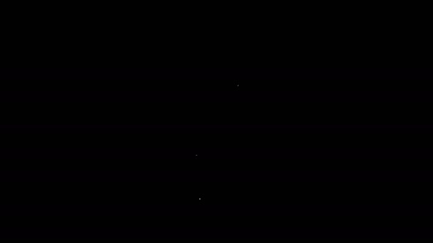 Ligne blanche Croissance financière et livre sterling icône de pièce isolé sur fond noir. Augmentation des recettes. Animation graphique de mouvement vidéo 4K — Video