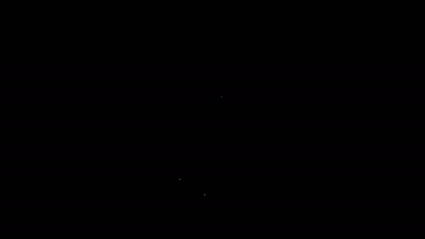Línea blanca Moneda con libra esterlina icono símbolo aislado sobre fondo negro. Signo de moneda bancaria. Símbolo efectivo. Animación gráfica de vídeo 4K — Vídeos de Stock