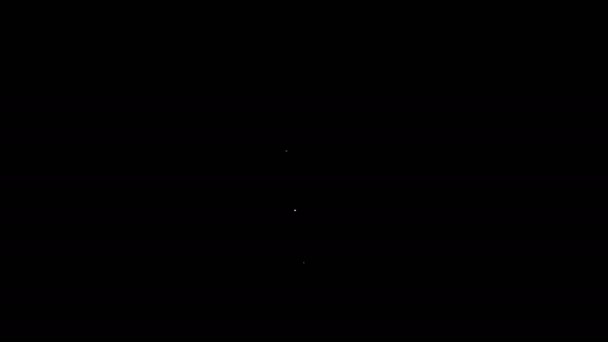 Witte lijn Target sport pictogram geïsoleerd op zwarte achtergrond. Schoon doelwit met nummers voor schietbaan of schieten. 4K Video motion grafische animatie — Stockvideo