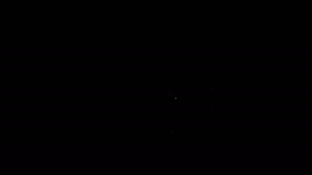 White line Gas boiler with a burning fire icon isolated on black background. 4K Video motion graphic animation — Stock Footage White line Gas boiler with a burning fire icon isolated on black background. 4K Video motion graphic animation Video Clip