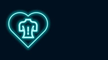 Parlayan neon çizgi masajı simgesi siyah arkaplanda izole edildi. Rahatlatıcı, boş zaman. 4K Video hareketli grafik canlandırması