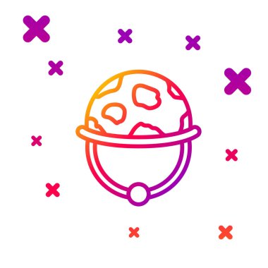 Beyaz arka planda askeri miğfer simgesi izole edildi. Ordu şapkasının savunma ve koruma sembolü. Koruyucu şapka. Kademeli rastgele dinamik şekiller. Vektör.