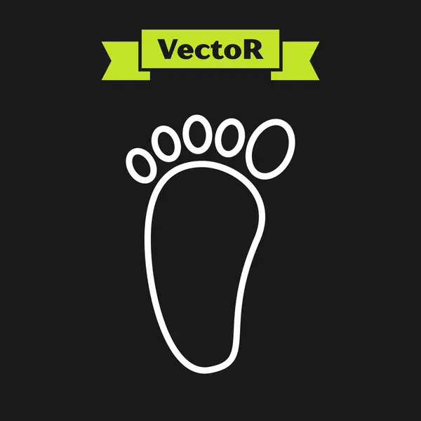Иконка Массажа Ног Черном Фоне Вектор — стоковый вектор
