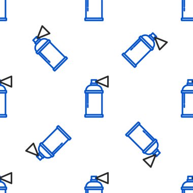 Çizgi boya spreyi ikonu beyaz arkaplanda izole edilmiş pürüzsüz desen. Renkli taslak konsepti. Vektör.