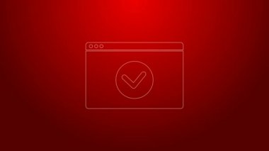 Yeşil hat, kırmızı arkaplanda HTTPS ve SSL simgesi ile sitenizi emniyete alın. İnternet iletişim protokolü. 4K Video hareketli grafik canlandırması