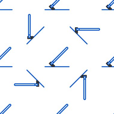 İş simgesindeki Çizgi Bahçesi tırmığı beyaz arka planda izole edilmiş pürüzsüz desen. Bahçecilik, tarım, çiftçilik aleti. Toprak işçisi. Renkli taslak konsepti. Vektör.