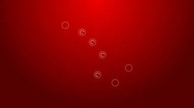 Yeşil çizgi Büyük Ayı takımyıldızı simgesi kırmızı arkaplanda izole edildi. 4K Video hareketli grafik canlandırması