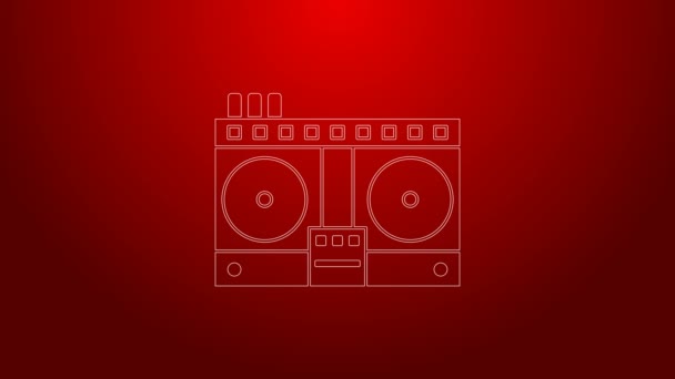 White DJ remote for playing and mixing music icon isolated on green background. DJ mixer complete with vinyl player and remote control. 4K Video motion graphic animation — Stock Video © vectoroksana #443613372 White DJ remote for playing and mixing music icon isolated on green background. DJ mixer complete with vinyl player and remote control. 4K Video motion graphic animation — Stock Video © vectoroksana #443613372