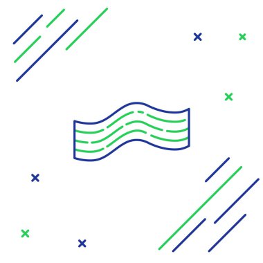 Çizgi pastırma çizgisi simgesi beyaz arkaplanda izole edildi. Renkli taslak konsepti. Vektör.