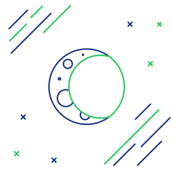 Иконка Line Moon Выделена Белом Фоне Красочная Концепция Контура Вектор — стоковый вектор
