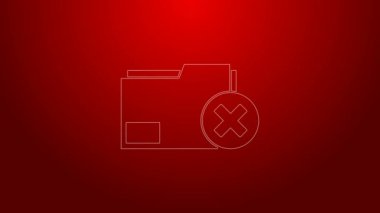 Yeşil çizgi Kırmızı arkaplanda bulunan dizin simgesini sil. Dizini sil ya da hata yap. Bilgisayar bilgi dizinini kapat. 4K Video hareketli grafik canlandırması