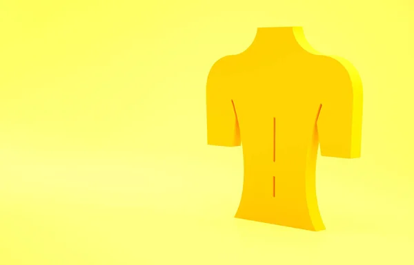 Ícone Massagem Amarelo Isolado Fundo Amarelo Relaxante Lazer Conceito Minimalismo — Fotografia de Stock