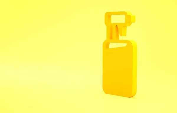 Amarelo Pet Shampoo Ícone Isolado Fundo Amarelo Sinal Cuidados Com — Fotografia de Stock