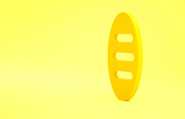 Sarı Arkaplanda Izole Edilmiş Sarı Ekmek Simgesi Minimalizm Kavramı Illüstrasyon — Stok fotoğraf