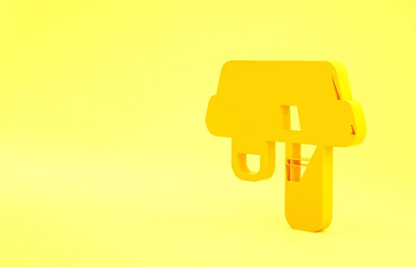 Ícone Cachecol Inverno Amarelo Isolado Fundo Amarelo Conceito Minimalismo Ilustração — Fotografia de Stock