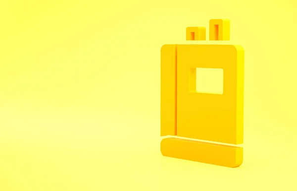 Yellow Book Icon Isolated Yellow Background Minimalism Concept Illustration Render — Stock Photo, Image
