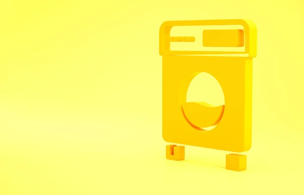 Yellow Washer Icoon Geïsoleerd Gele Achtergrond Wasmachine Icoon Wasmachine Wasmachine — Stockfoto