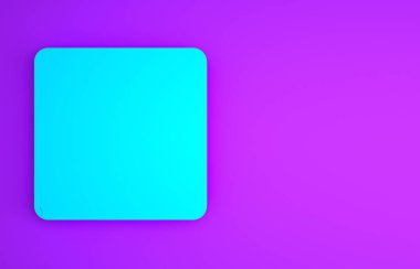 Blue Online açık artırma simgesi mor arka planda izole edildi. Uluslararası ticaret konsepti. Yatırım, borsa ve ticaret. Minimalizm kavramı. 3d illüstrasyon 3B canlandırma.