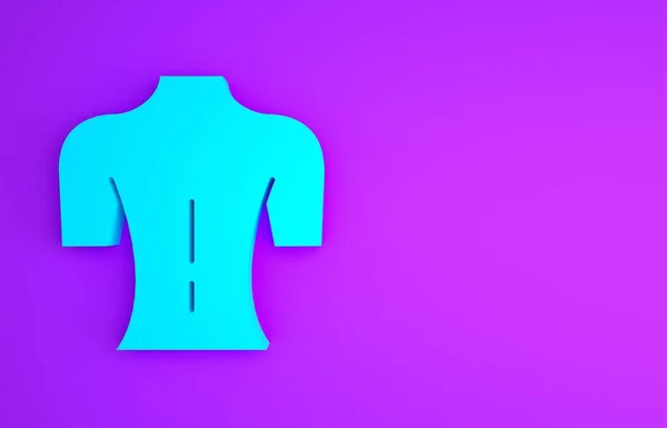 紫色の背景に隔離されたブルーマッサージアイコン リラックスして レジャー 最小限の概念 3Dイラスト3Dレンダリング — ストック写真